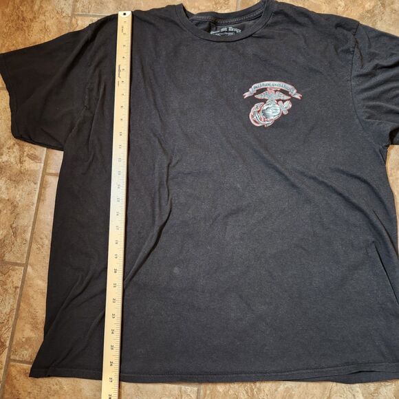 Black Ink Design Tee XXL – “Once a Marine Always a Marine” - Picture 3 of 9